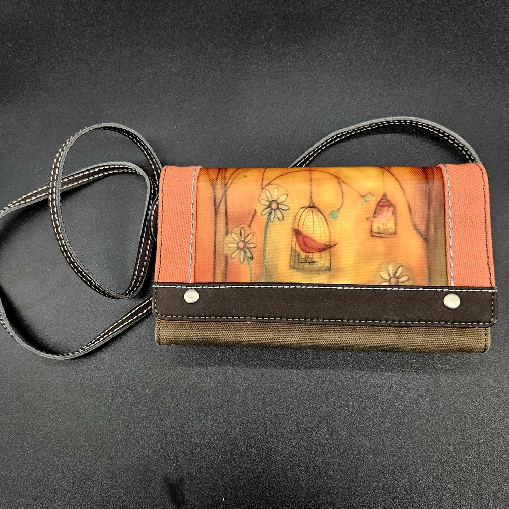 Artistic Orange and Brown Women's Bag